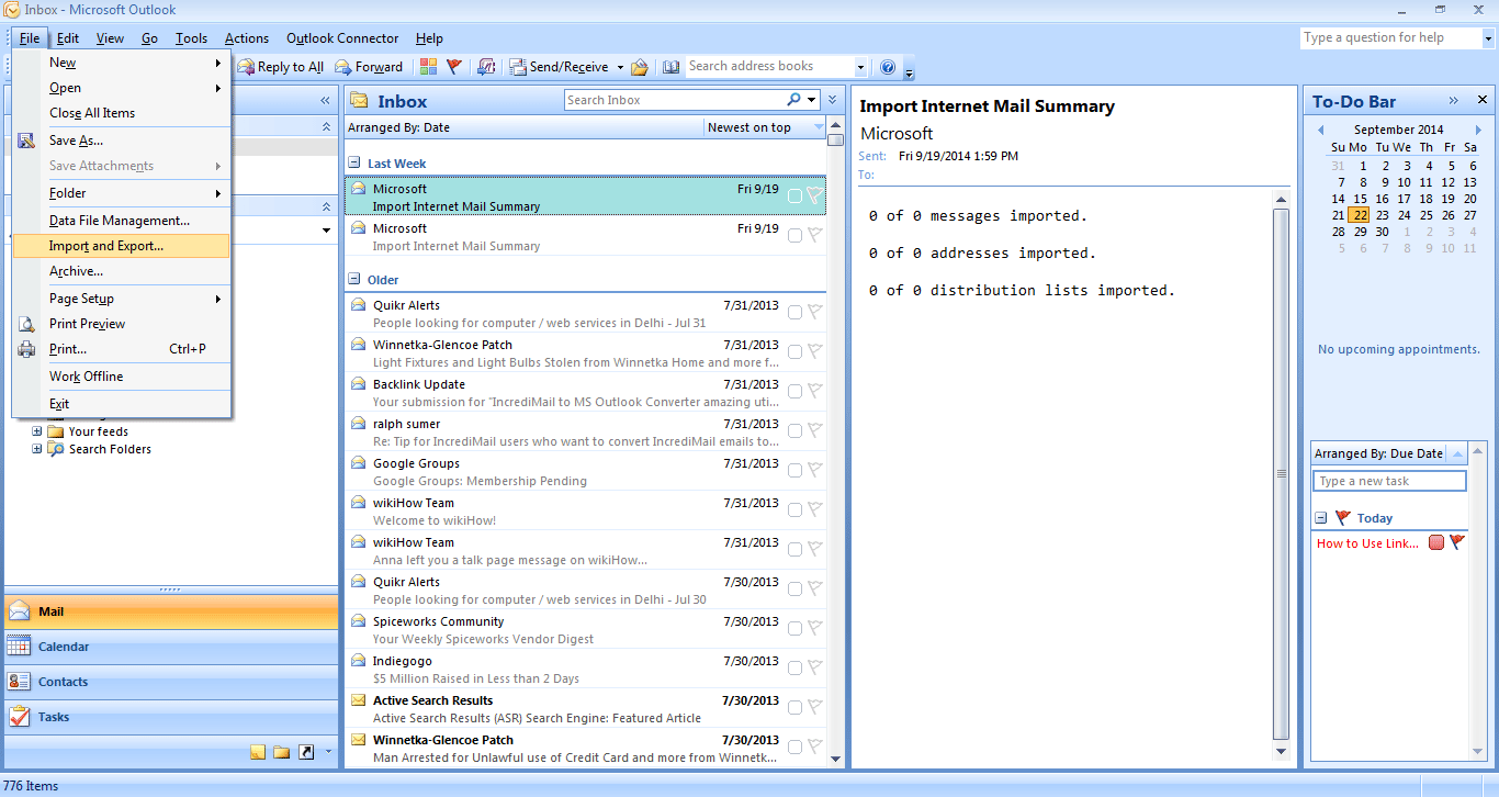 Outlook express for windows 10 how it looks